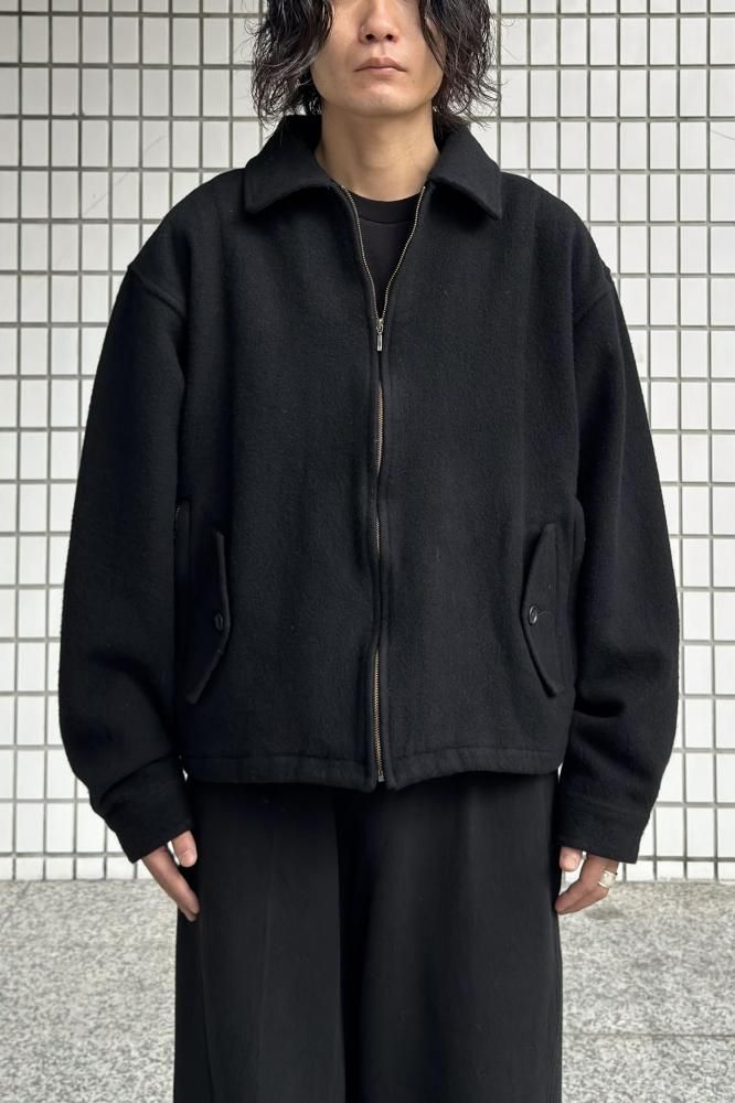 WOOL ZIP JACKET(BLACK)