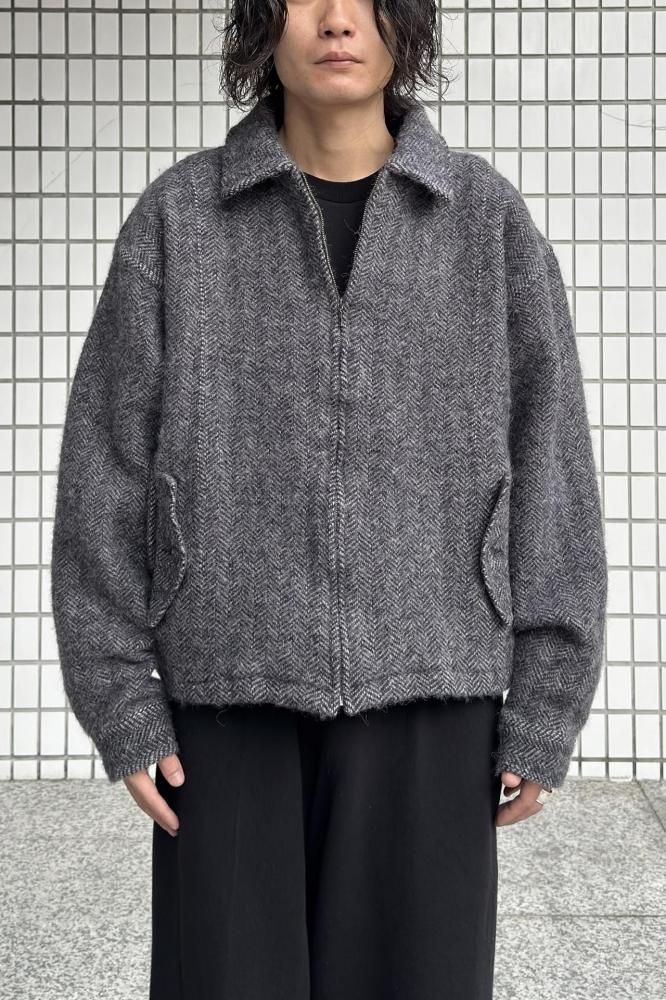 WOOL ZIP JACKET(HERRINGBONE)
