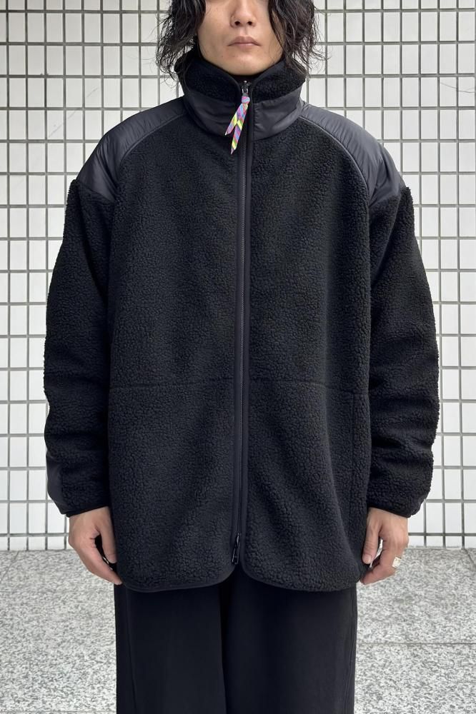 REVERSIBLE FLEECE DOWN JACKET is-nessTAION(BLACK)