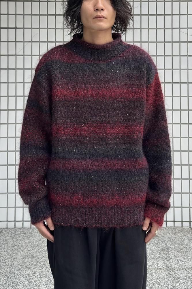 US2529 - Mohair Pullover Knit(RED×BLACK)