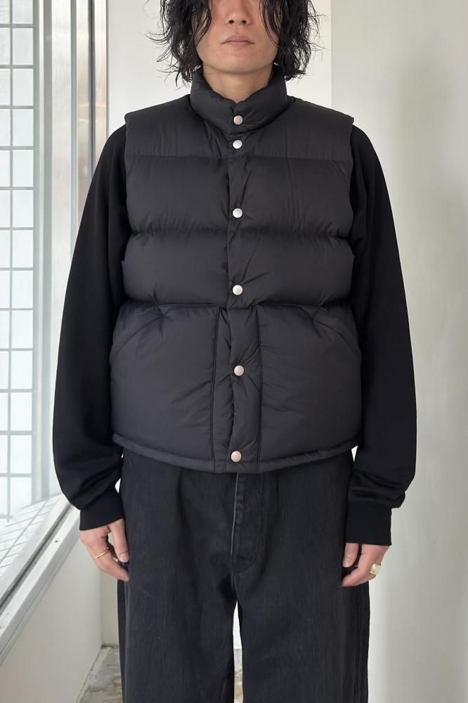 SUPER LIGHT NYLON RIPSTOP DOWN VEST(BLACK)