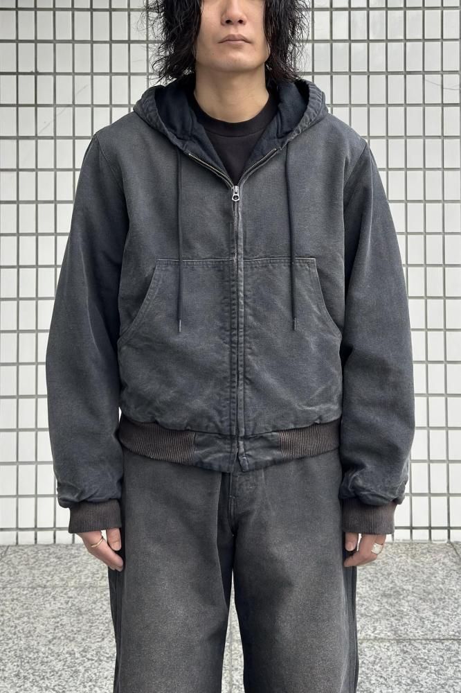 PRODUCT DYED ORGANIC COTTON DUCK SHORT ZIP PARKA(FADED BLACK)