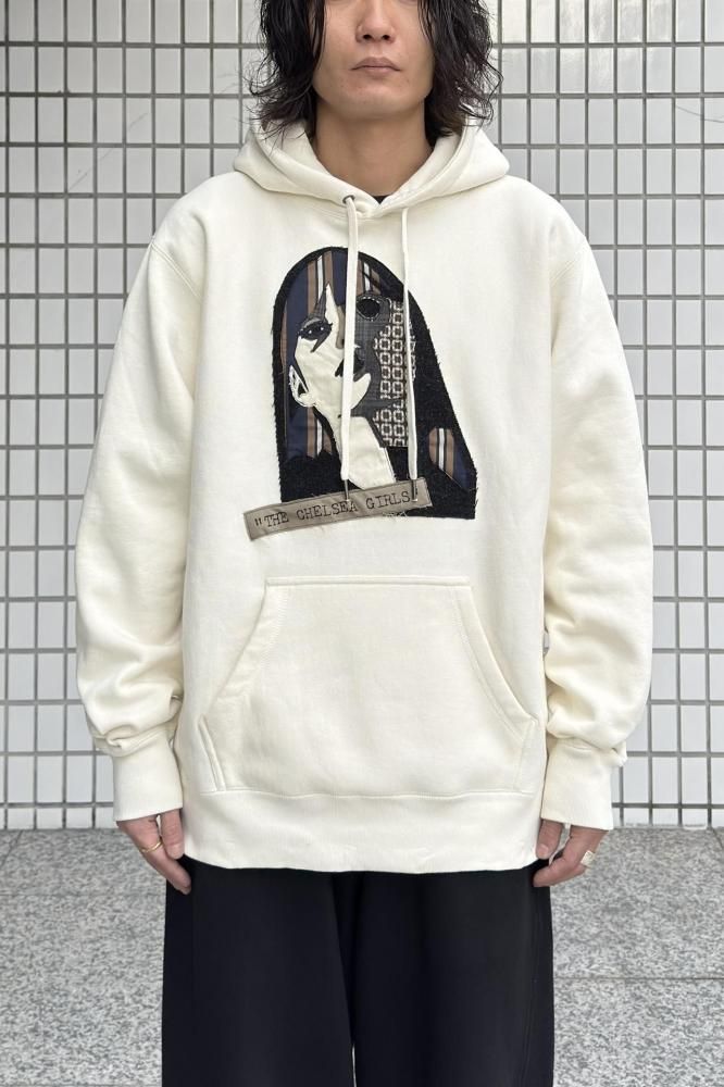 hooded sweat shirt(ivory)