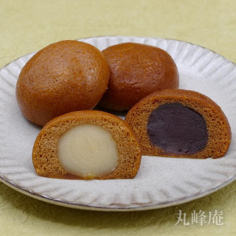 黒糖まんじゅう こしあん・塩ミルク詰合せ（箱／各4個入） - 丸