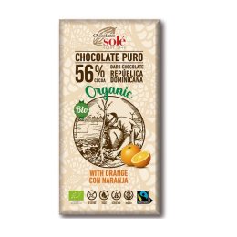 Chocolate Sole 有機ダーク56%　オレンジ 100g
