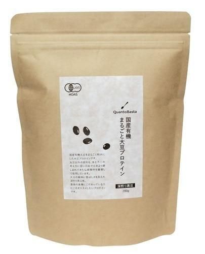 クアントバスタ 国産有機まるごと大豆プロテイン 深煎り黒豆 280g
