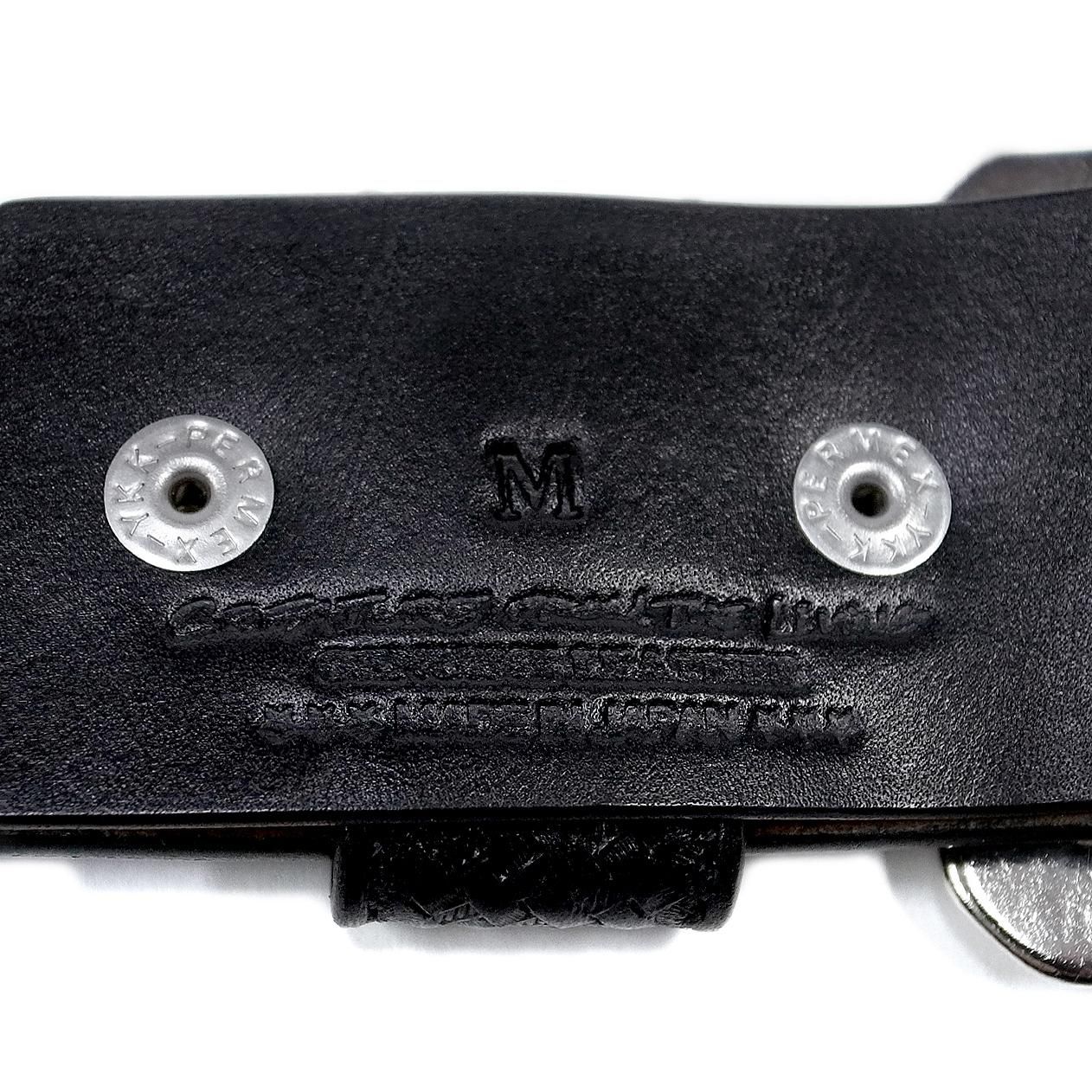 ✨美品✨モンブラン　シャイニーステンレススティールピンバックル　レザー　黒 ✨美品✨モンブラン シャイニーステンレススティールピン
