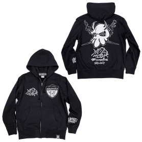  FUDE THRASH MAD SKULL Zip Hoodie