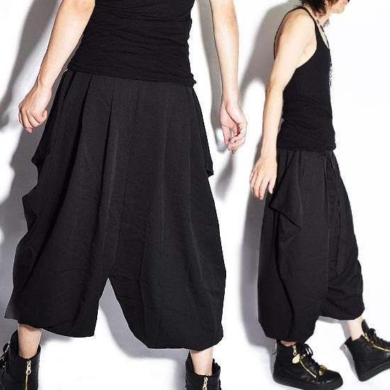 サルエルパンツ Alleglo 日本製 ブラック Alleglo 日本製 変形ビックシルエットジョガーサルエルパンツ