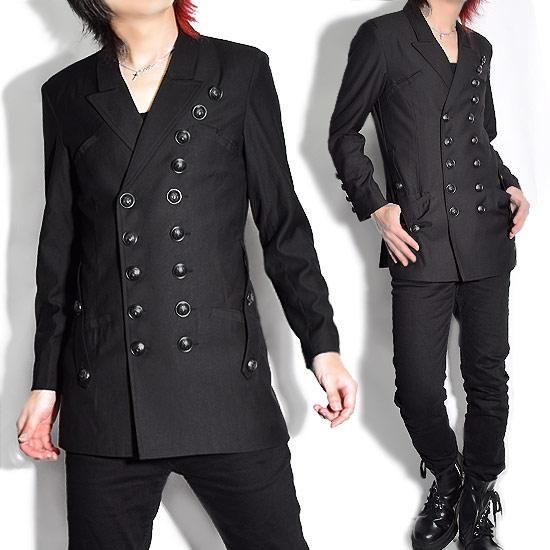 Alleglo×CROWS 変形ナポレオンダブルテーラードジャケット Alleglo×CROWS 変形ナポレオンダブルテーラードジャケット