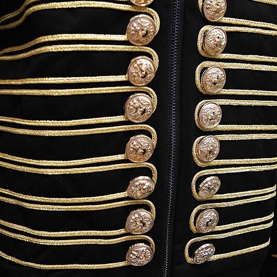 Alleglo×CROWS ゴールド刺繍ナポレオンジャケット ブラック/黒