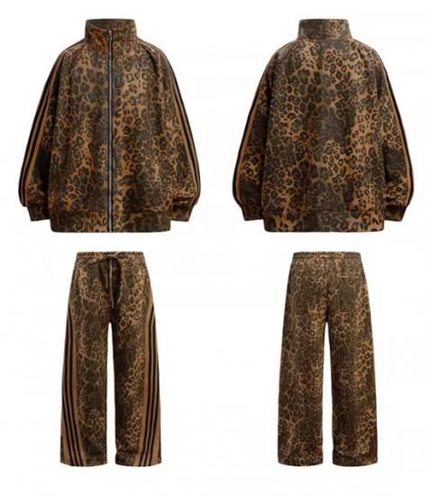 初期版24 レオパード柄ポケット ジャージセット オラオラ系 セットアップ メンズ ヒョウ柄 ジャージ メンズ レオパード