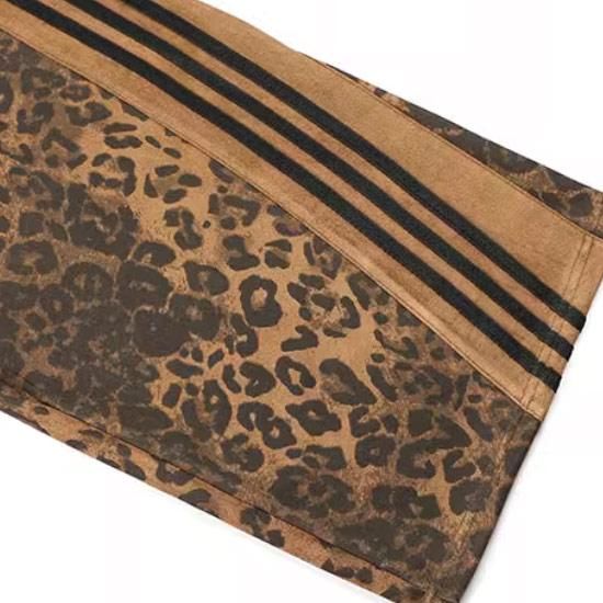 オラオラ系 セットアップ メンズ ヒョウ柄 ジャージ メンズ レオパード