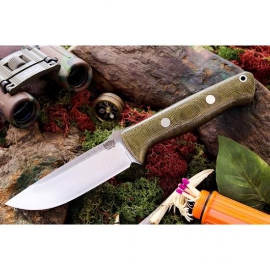 BARK  BRAVO1 ブラボー1 グリーンキャンバスマイカルタ ナイフショップ グローイング！□BARK RIVER KNIVES【バーク