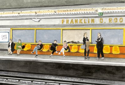 版画 「フランクリン･ルーズベルト駅」