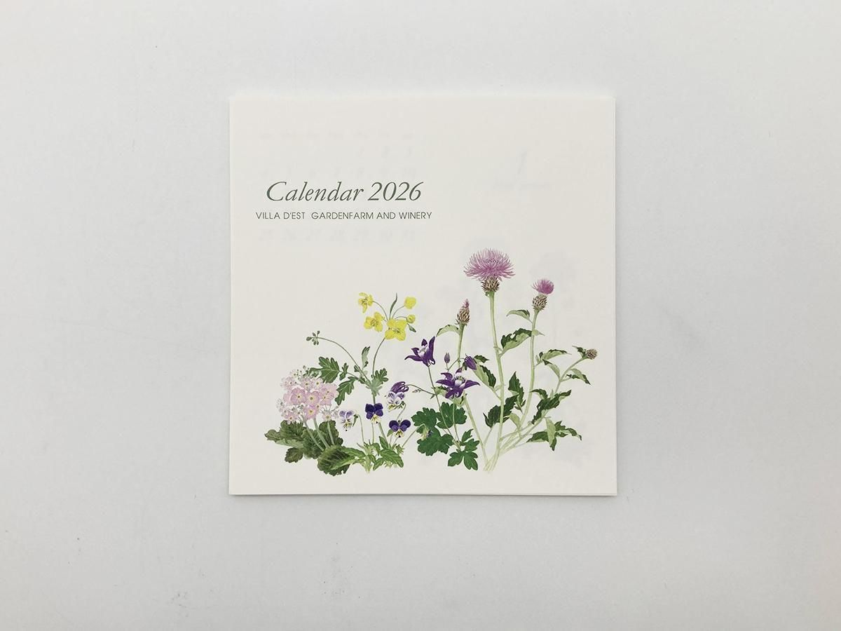 22年 卓上カレンダー 花 本体のみ ヴィラデストワイナリーオンラインショップ