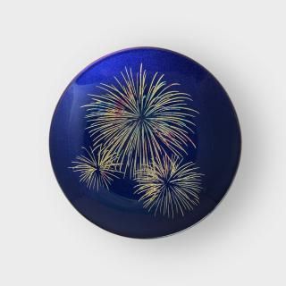 ݾֲСޥ֥롼Round small plate Fireworks majo blue