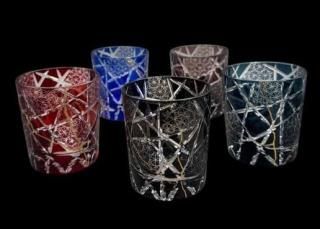 ڻҥ饹014Ѥǥ5ˡCut glass  Kintsugi designs (5 colours)
