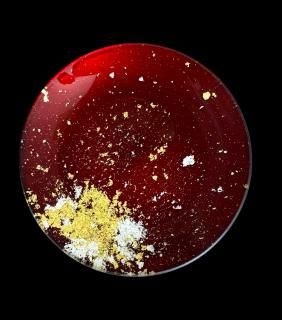 ݾίʶRound small plate Akatame (gold leaf)