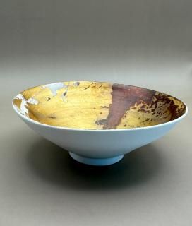 ǻơYOSHIHIKO FUJII  ŽޥMINOYAKI + YOSHIHIKO FUJII Matcha bowl gold leaf application