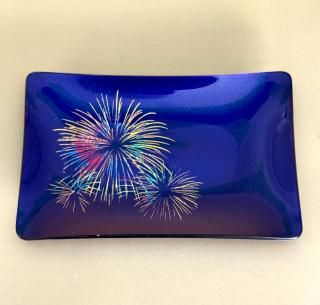 ѾֲСޥ֥롼Square small plate Fireworks majo blue
