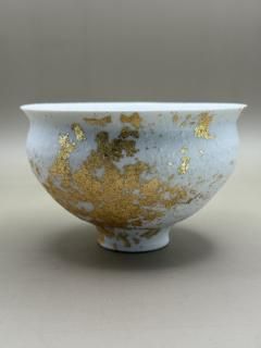 ǻơYOSHIHIKO FUJII  󡦶 MINOYAKI + YOSHIHIKO FUJII Matcha bowl  goldsilver leaf 