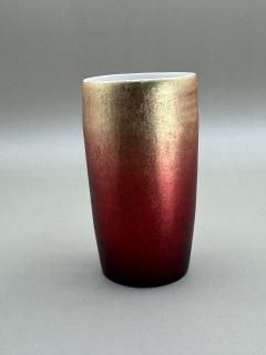 ǻơYOSHIHIKO FUJII ݤ ɥǡå MINOYAKI + YOSHIHIKO FUJII Teacup Gold gradation red