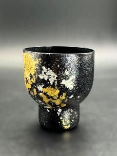 T-399 桡֡ᡡ֥åʶˡSake cup high cup, glitter, black (gold leaf)