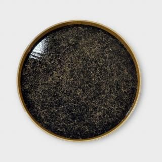 ߡ塡Υ󥹥åץꥢ  Round tray Rannshi Jet black non-slip clear