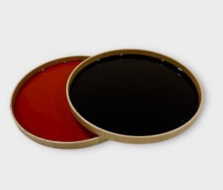 ߡʣ˥Υ󥹥åץꥢ  Round tray Kodai (2 colours) non-slip clear
