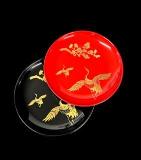 ץ졼ȡ⡡2ˡPlate, Gold-inked Pine and crane (2 colours)