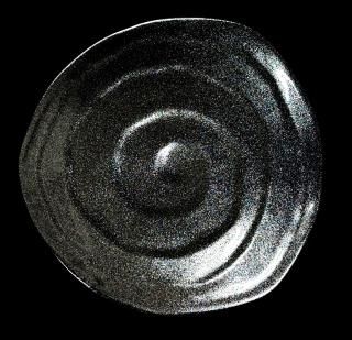 ݻUZUϼRound plate UZU Nashiji jet black