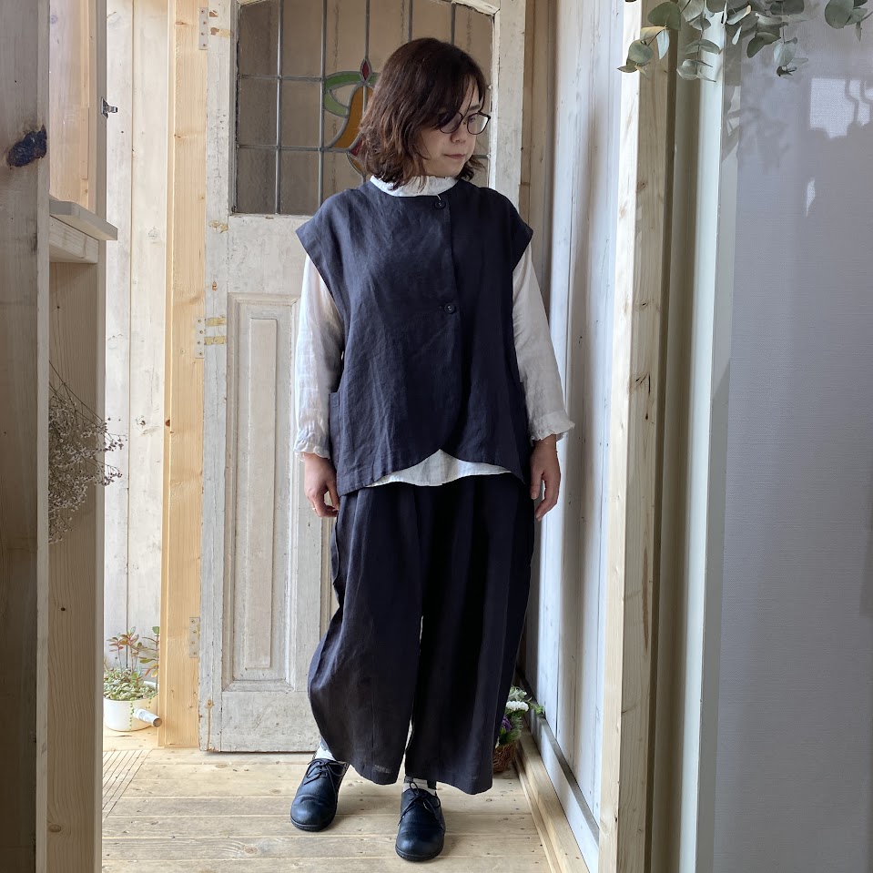 blue willow】上下セットアップ - リネン服と暮らしの雑貨|麻と