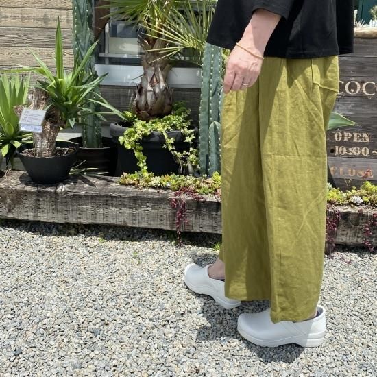 ふるさと納税 服 女 佐賀県 小城市 リネン 100％ ガウチョ ワイド パンツ SWARM（ブラック） ブラック リネン 100％ ガウチョ ワイド パンツ SWARM（ブラック） / 佐賀