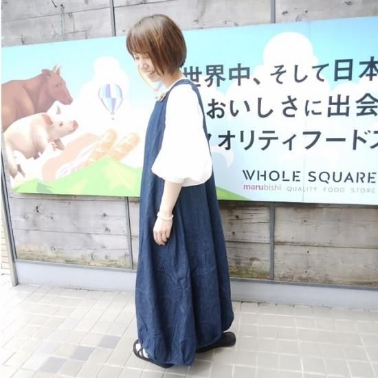デニムバルーンワンピース デニム Dgyのワンピース ナチュラル服の通販 麻と木と