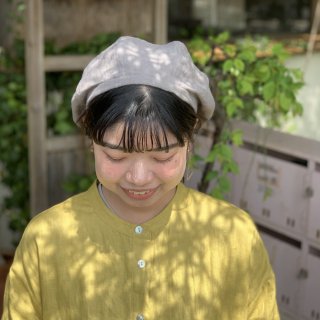 【CHISHIRO】浜松産<br>天日干しリネン<br>ベレー帽