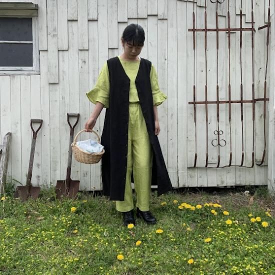 CHISHIRO チシロ　ジャンスカ（前後着着用可） CHISHIRO/チシロ 浜松産天日干しリネンジャンバースカート