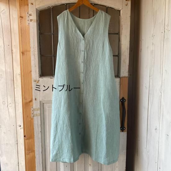 CHISHIRO チシロ　ジャンスカ（前後着着用可） CHISHIRO 天日干しリネン ジャンスカ+ロングジレ 2way 大人の