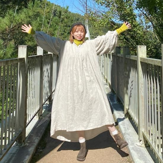 08Mab/ゼロハチマブ ピンタックワンピース - リネン服と暮らしの