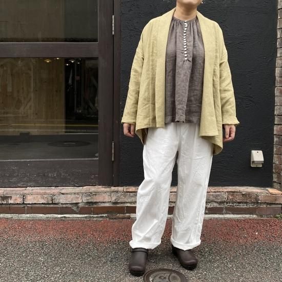CHISHIRO /チシロ 静岡県産天日干しリネンショートローブ