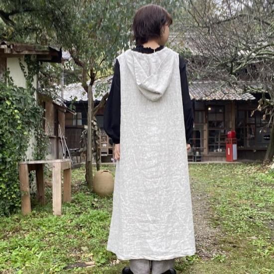08Mab/ゼロハチマブ フード付きリネンジャンスカ-リネン服とくらしの雑貨l 麻と木と・・・