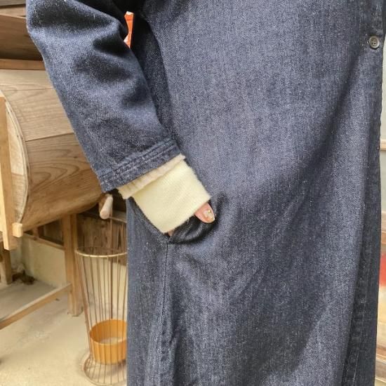 08Mab/ゼロハチマブ 綿麻デニムコート -リネン服と暮らしの雑貨 08Mab/ゼロハチマブ 綿麻デニムコート -リネン服と暮らしの雑貨