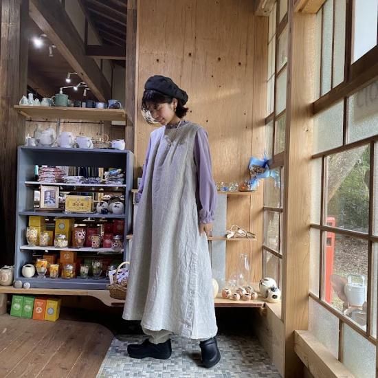 08Mab/ゼロハチマブ 9番手リネン前タックジャンパースカート