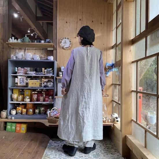 08Mab/ゼロハチマブ 9番手リネン前タックジャンパースカート