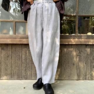 楽天市場】リネン100% ボリューム ガウチョパンツ 麻 ワイド