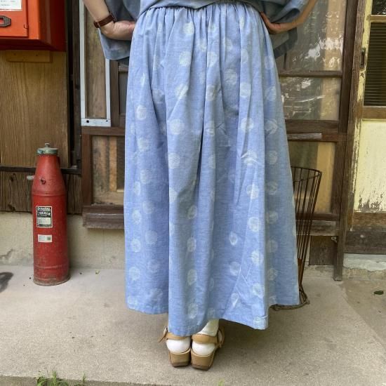 CHISHIRO/チシロ 兵庫播州織ドットギャザースカート -リネン服と