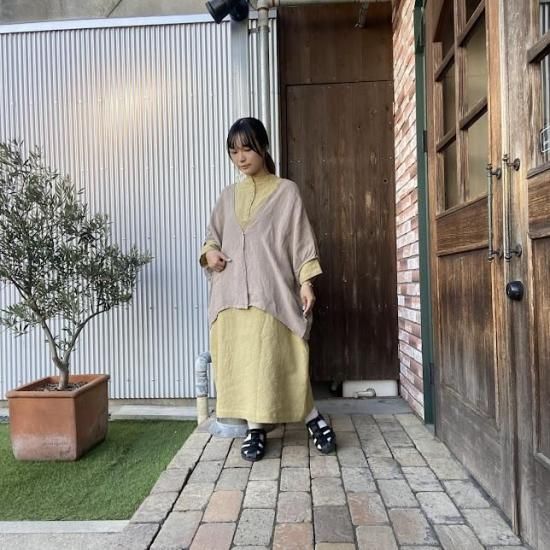 美品！モユル！リネン素材軽い羽織り le ciel】リネンガーゼショート羽織り-リネン服と暮らしの雑貨