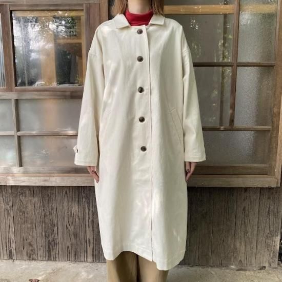 ista-ire】微起毛コットンツイルロングコート-リネン服と暮らし