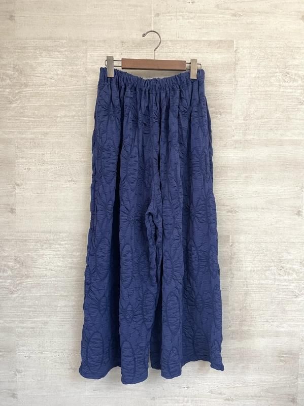Si-on】シャーリングフラワーワイドパンツ - Si-on online shop