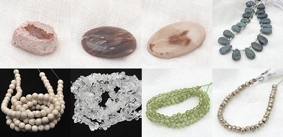 ビーズバランス♡フローラ ネックレス 天然石キット ビーズアクセサリー、天然石ビーズネックレスのキットやパーツ
